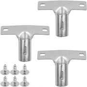 Set di supporti per manubrio a 3 pezzi in metallo per stecchi di scopa - Set di supporti per stecchi di scopa con montaggio a parete