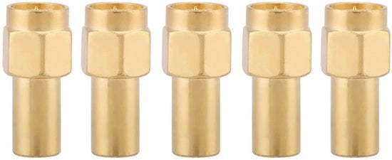 Terminatore RF Coassiale Maschio - 5 Pezzi - Alta Qualità Rame - 50 Ohm - Prestazioni affidabili - Adatto per cavi coassiali - Modello a27