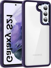 Hoesa protezione per Samsung Galaxy S21 5G 6.2 pollici - trasparente - anti-abbagliamento, anti-aderenza - schermo antivetrata e bordi morbidi - protezione contro cadute - resistente agli urti