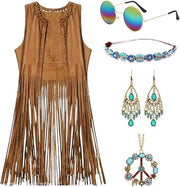 Abbigliamento hippie per donne - Stili anni '60 e '70 - Occhiali da sole hippie - Vestiti con frange - Costume da discoteca - Accessori hippie - Costumi da carnevale