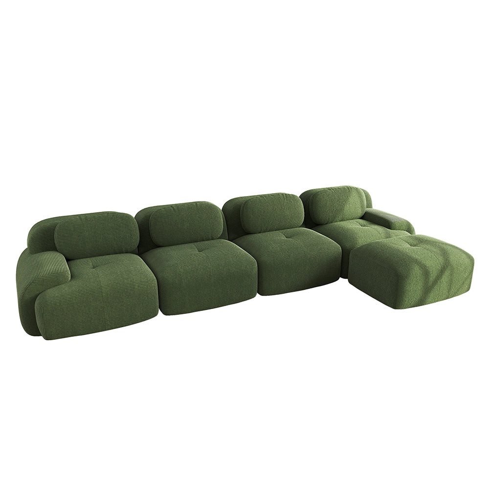 Set 3 posti + 3 pouf - Xylo - Velluto costato, 32D, per home cinema