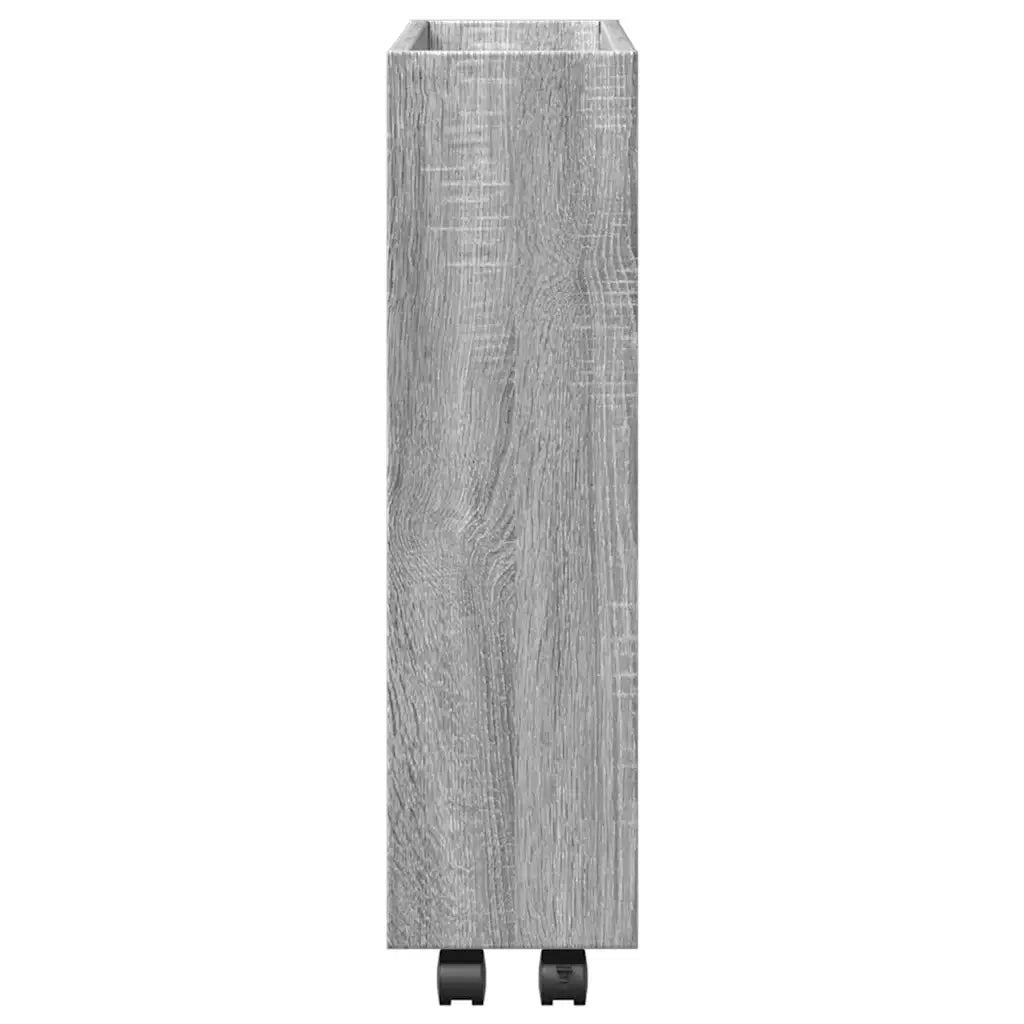 Carrello Stretto a 3 Livelli Grigio Sonoma in Truciolato 855246