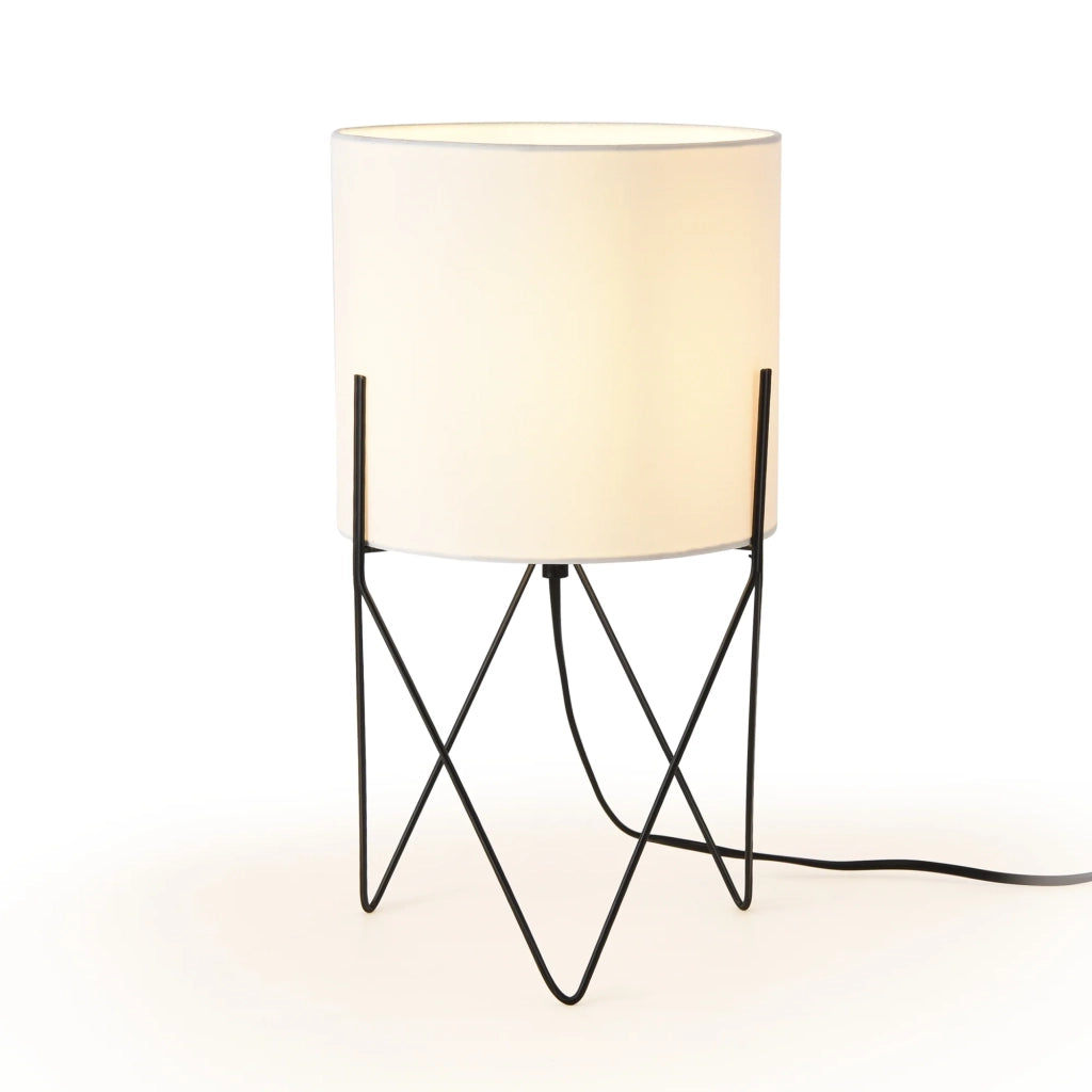 Lampada da tavolo 38 x 21 x 21 cm nero bianco 03_0009548