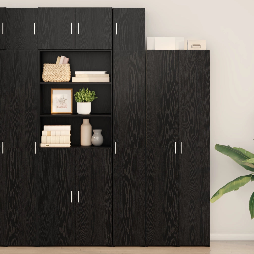 Armadio Sottile  Rovere Nero 30x42.5x225 cm Legno Ingegnerizzato
