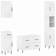 Set di Mobili da Bagno da 4 Pezzi HAARLEM Bianco Lucido 3417940