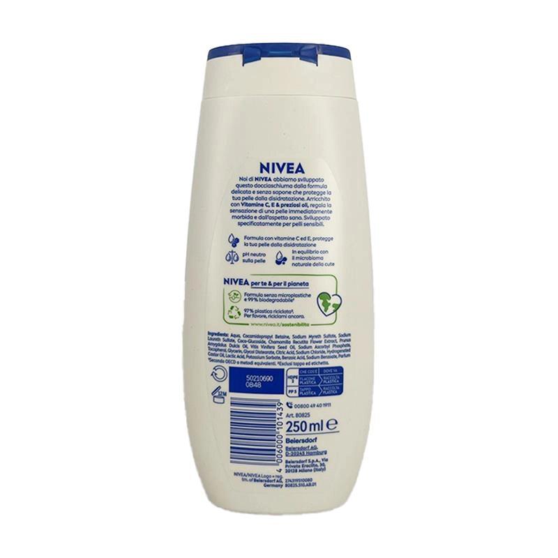 NIVEA DOCCIA SENSITIVE PH NEUTRO PER LA PELLE CON VITAMINA C & OLIO PER PELLE SENSIBILE 250 ML