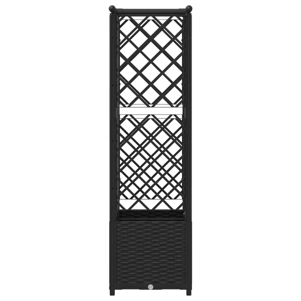 Letto Rialzato con Griglia e Tetto Nero 124 x 40 x 138 cm PP 42032548