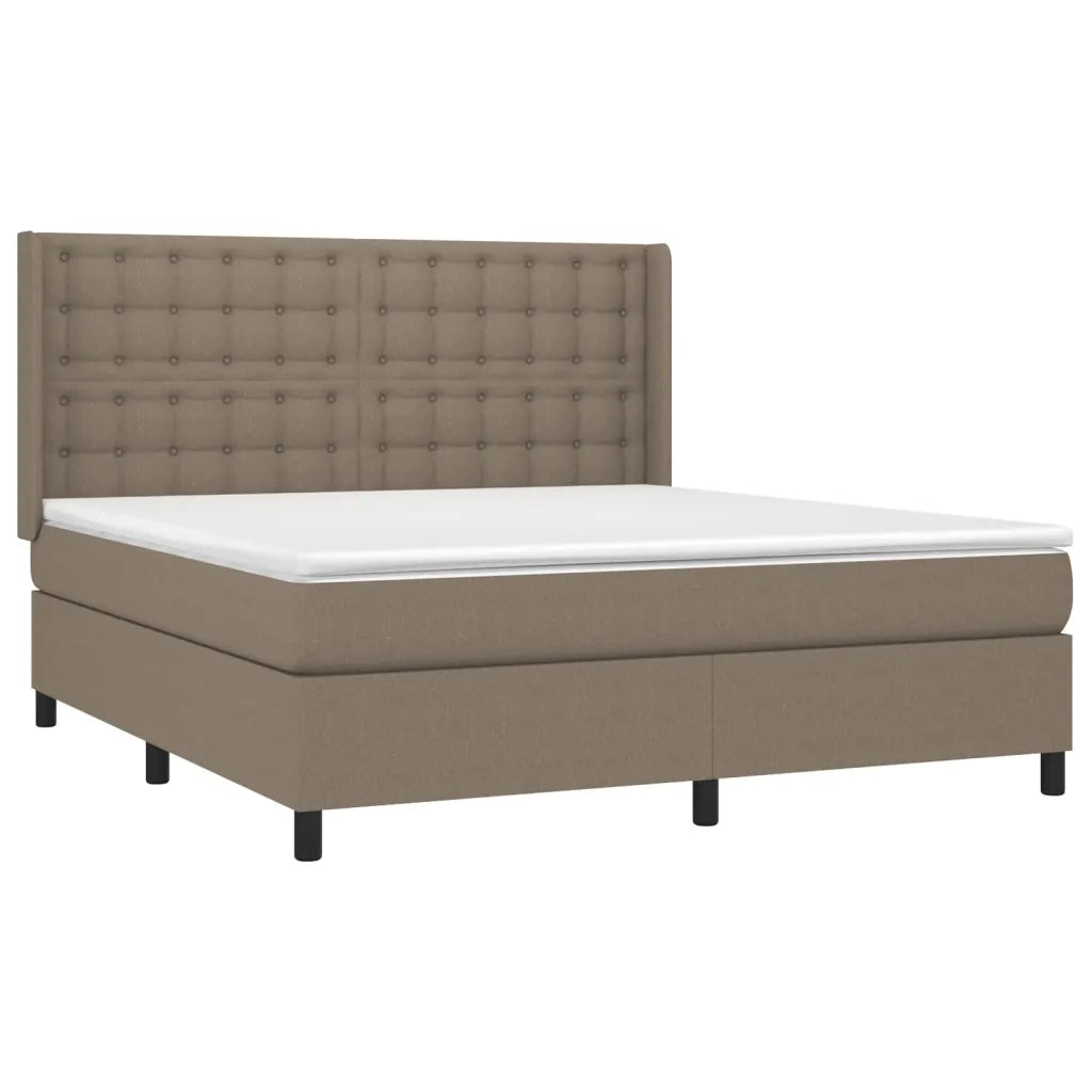 Giroletto a Molle con Materasso Tortora 180x200 cm in Tessuto 3131773