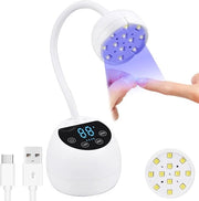Lampada UV per unghie, 36W mini lampada UV portatile con gel x, hardening a fiamma di gas, sensore automatico, gel UV con 3 timer e schermo LCD per uso domestico