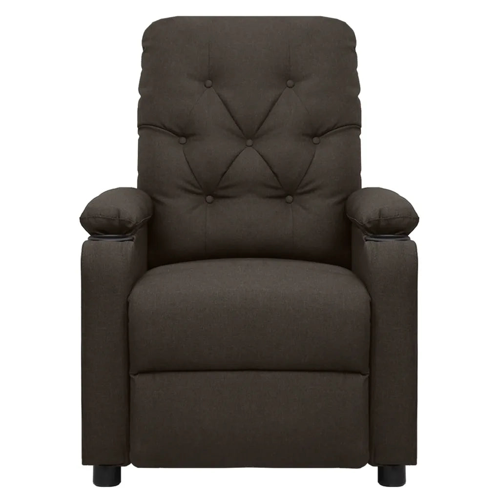 Poltrona Massaggiante Elettrica Marrone scuro in Tessuto 3098856