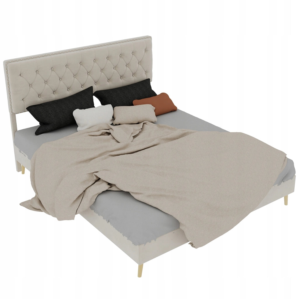 Letto imbottito - Xylo - 160x200 - Beige