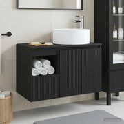 Set di mobili per il bagno 2 pz Nero Legno ingegnerizzato 3404105