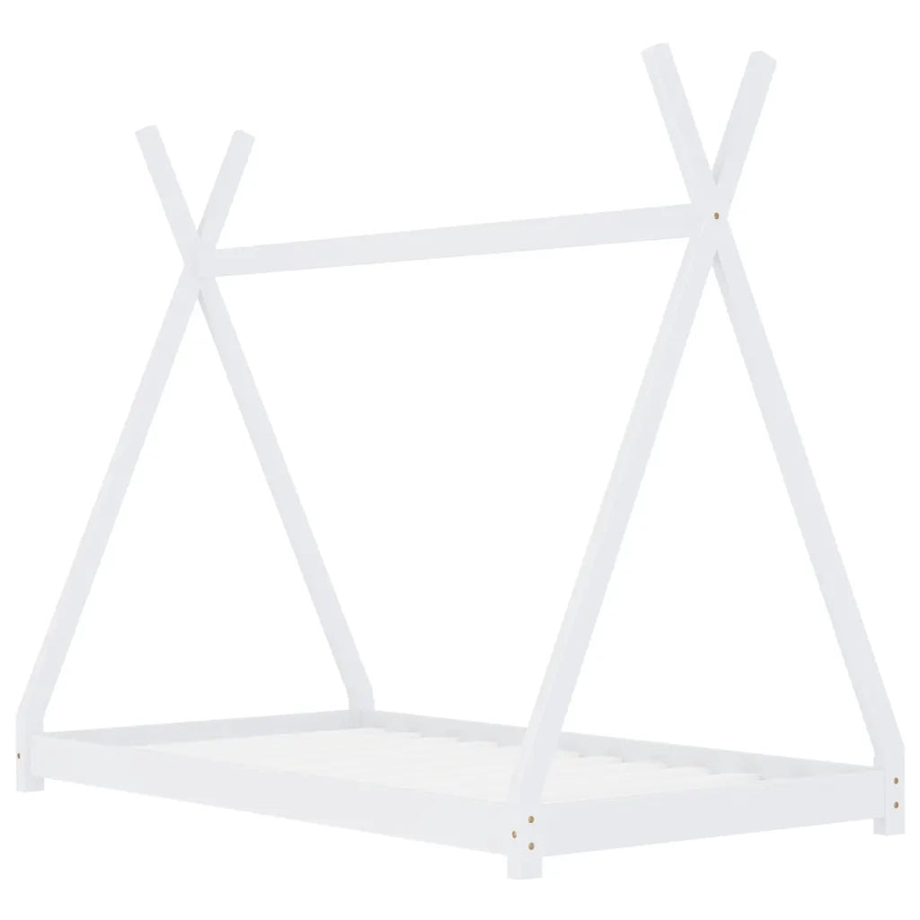 Giroletto per Bambini-Struttura Letto Bambini Bianco in Massello di Pino 70x140 cm 650540
