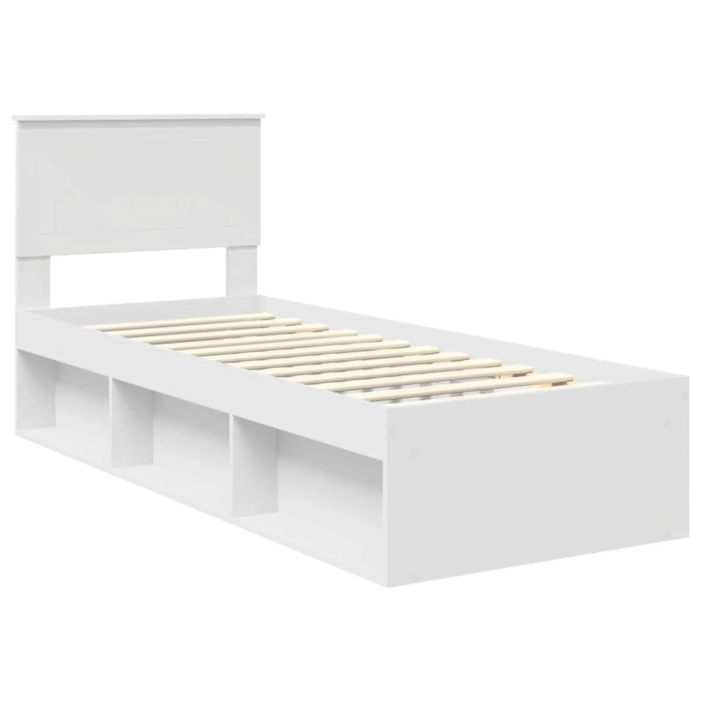 Struttura del letto Bianco 75 x 190 cm Pino massello