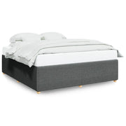 Letto matrimoniale | Letto per adulti | Giroletto senza Materasso Grigio Scuro 200x200 cm Tessuto
