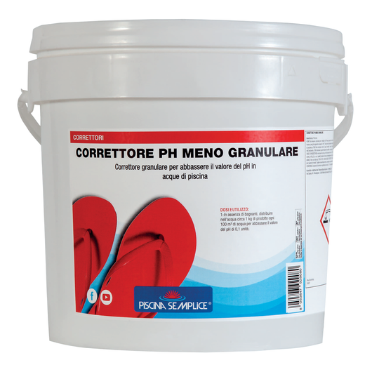 CORRETTORE PH MENO GRANULARE PER PISCINE 8 Kg Piscina semplice