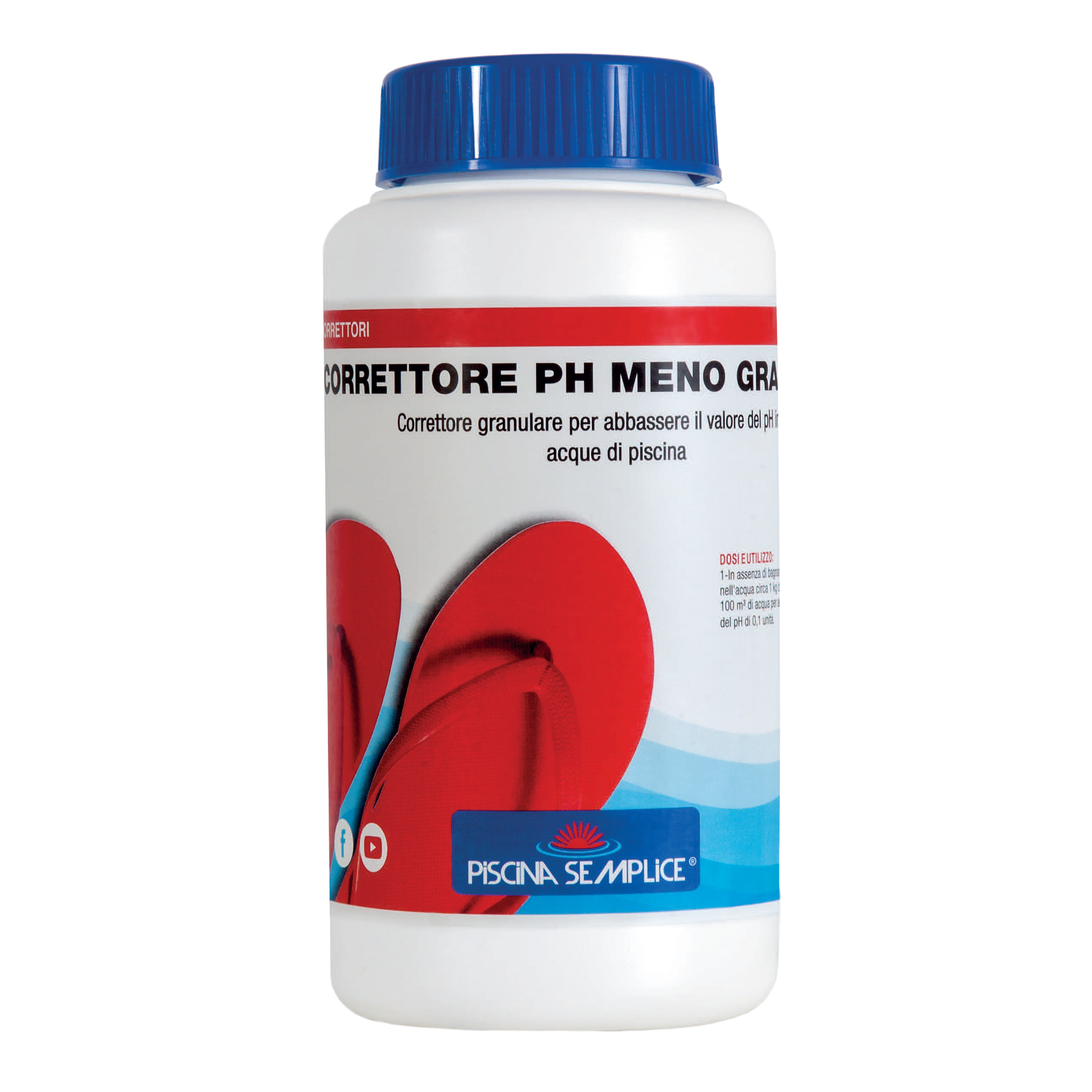 CORRETTORE PH MENO GRANULARE PER PISCINE 1,5 Kg Piscina semplice