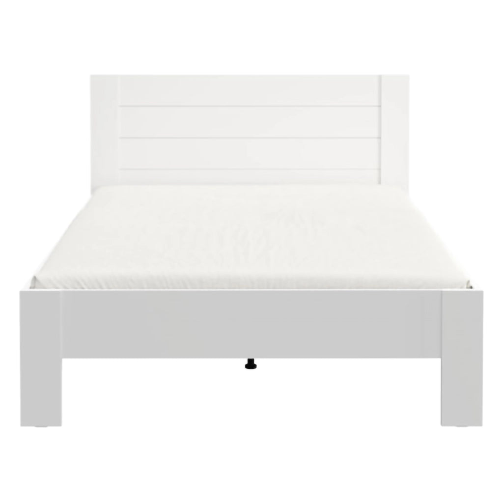 Letto Matrimoniale Siwwa, Letto Matrimoniale Dimensione Materasso 160x200 cm, Bianco Crema