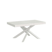Tavolo allungabile 180/284x90 cm Volantis Premium colore bianco frassino gambe bianche