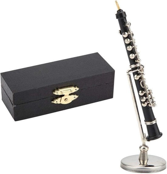 Mini oboe in miniatura per decorazione - Ornamento da caffè - Accessorio da interni di stile.
