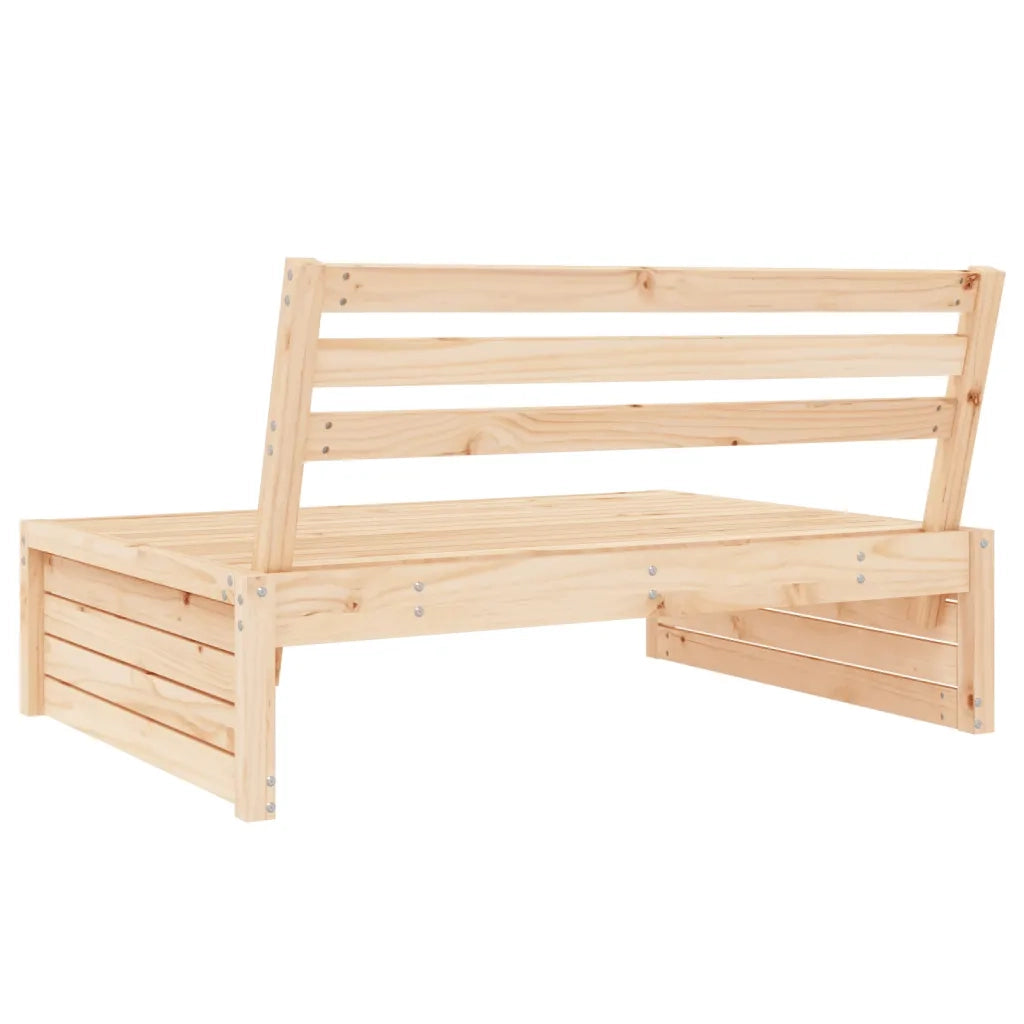 Divano Centrale da Giardino-Sofa Modulare-Divanetto da esterno 120x80 cm in Legno Massello di Pino