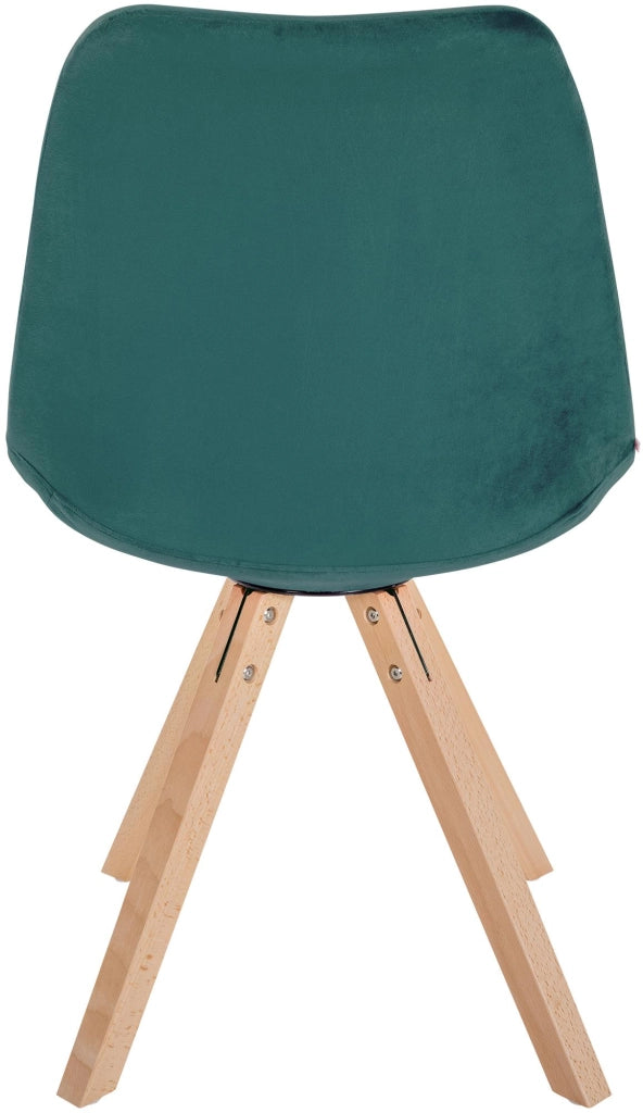 Sedia Sofia Velvet verde,natura (quadrato)
