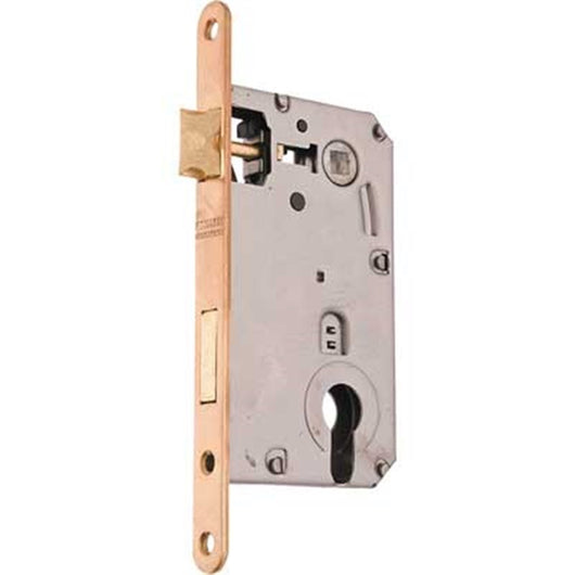 SERRATURA PER PORTE IN LEGNO 'PATENT YALE' BONAITI E50 Ottonato lucido - BONAITI