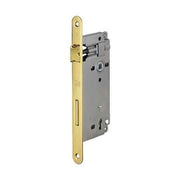 SERRATURA PER PORTE IN LEGNO PATENT GRANDE BORDO TONDO 'MOD. 590' AGB E50 - Bronzata - AGB