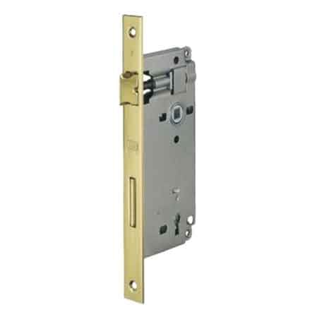 SERRATURA PER PORTE IN LEGNO PATENT GRANDE BORDO QUADRO 'MOD. 590' AGB E50 - Bronzata - AGB