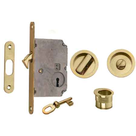 KIT PER PORTE SCORREVOLI - SOLO QUADRO Cromo satinato