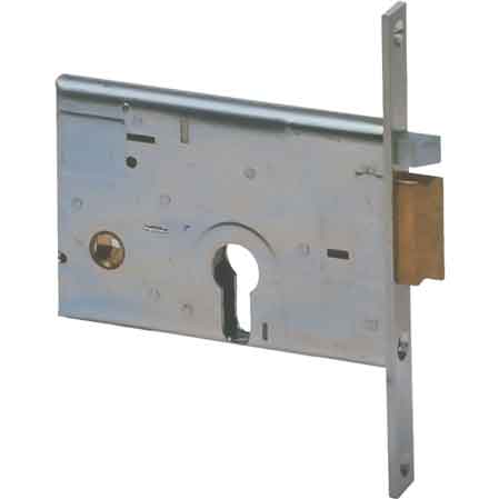 SERRATURA ELETTRICA DA INFILARE A CILINDRO DA FASCIA ART. 14010/14011 CISA  E58 Dx - Frontale mm 16 - scatola mm 126x82 - CISA