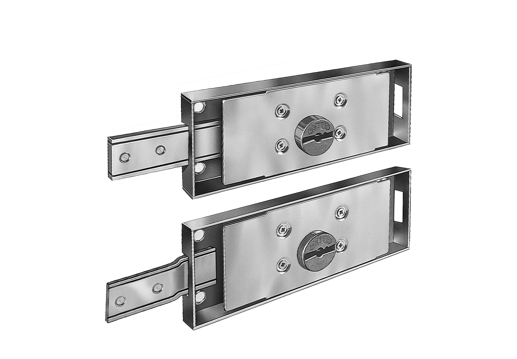 SERRATURA SERRANDA CHIAVE A DOPPIA MAPPA PREFER Sinistra (8633) - PREFER