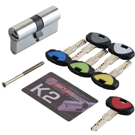 CILINDRO SAGOMATO 'K2' SECUREMME 120 mm (45+10+65) - SECUREMME