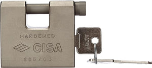 LUCCHETTO RETTANGOLARE IN ACCIAIO CON CHIAVE LIM CISA 84 mm - CISA