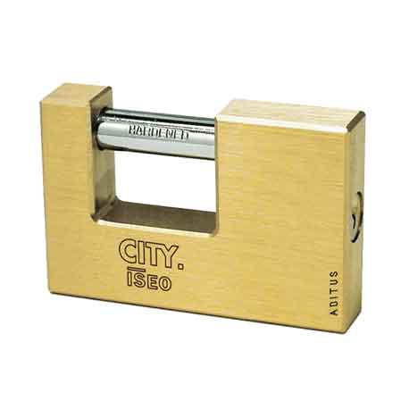 LUCCHETTO RETTANGOLARE PER SERRANDA 'ADITUS' ISEO 90 mm - ISEO