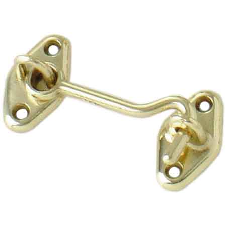 GANCIO FERMAPERSIANE 100 mm - Ottone lucido - 10 pezzi