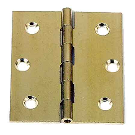 CERNIERA FRESATA PIANA 'ECO' 70x55 mm - Ottone lucido - 24 pezzi