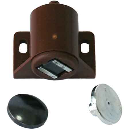 CHIUSURA MAGNETICA PER VETRI 30x30 mm - Marrone - 100 pezzi