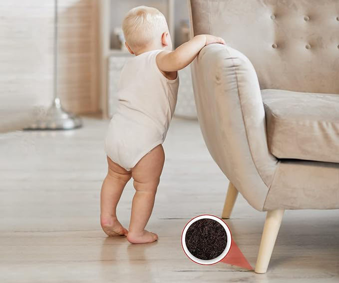 FELTRINI TONDI Ø 24 mm - Marrone - Blister 8 pezzi