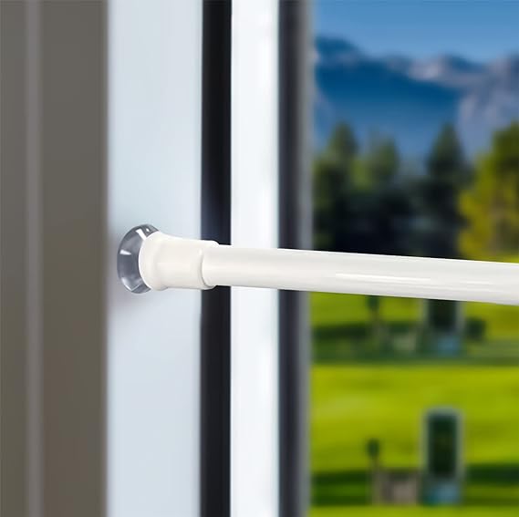BACCHETTA PER TENDE ESTENSIBILE UNIVERSALE 27/36 cm - Bianca - confezione 2 pezzi