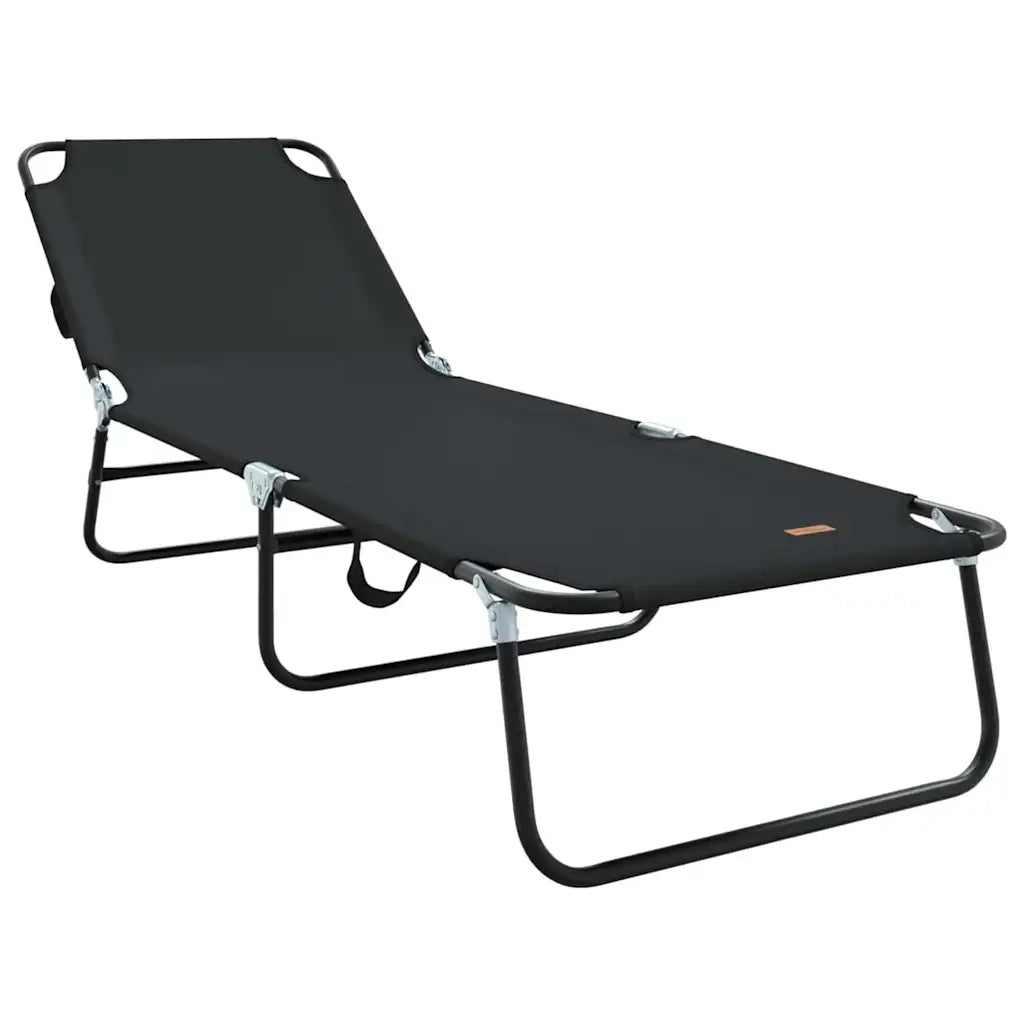 Lettino prendisole pieghevole 2 pcs Nero 188 x 57 x 86,5 cm 42003147