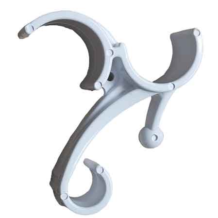 GANCI ABS APPENDITUTTO IN EXPO DA BANCO Colore bianco - 20 pezzi