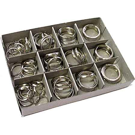 ANELLI PORTACHIAVI ASSORTITI Confezione 72 pezzi