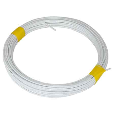 CAVETTO STENDIBIANCHERIA PLASTIFICATO BIANCO Ø 2,1/2,8 mm x 20 mt - CAVATORTA