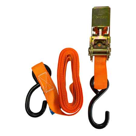 CINGHIA DI ANCORAGGIO CON MINI CRICCHETTO E GANCI 25 mm - 4 mt - CARDINALE
