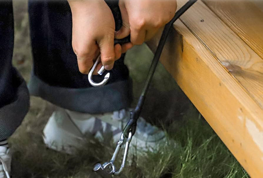 ALLACCIABAGAGLI CON  MOSCHETTONE 250 cm - confezione 2 pezzi