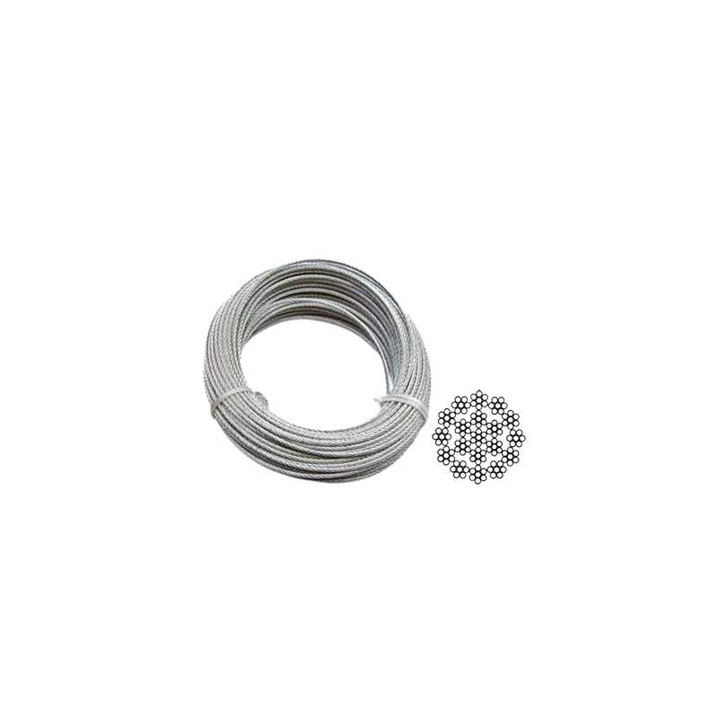 FUNE ZINCATA ANTIGIRO Ø 4 mm - rotolo 25 mt