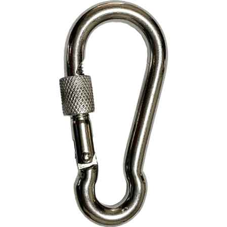 MOSCHETTONE CON GHIERA INOX 80 mm