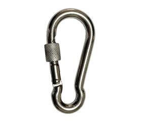 MOSCHETTONE CON GHIERA INOX 80 mm