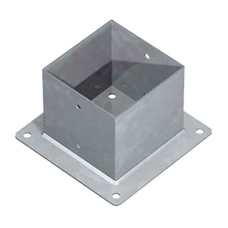 SUPPORTO A PAVIMENTO PER TRAVI TG20 mm 71x71x150h - Base 150 mm - TECFI